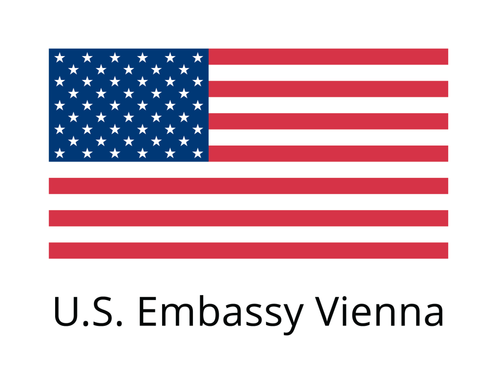 Logo: U.S. Embassy Vienna, US Botschaft Wien