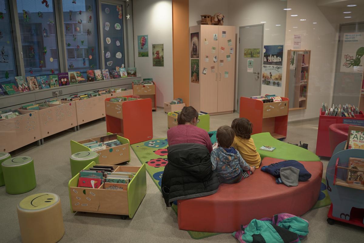 Kinderbereich der Stadtbibliothek Wissensturm Linz