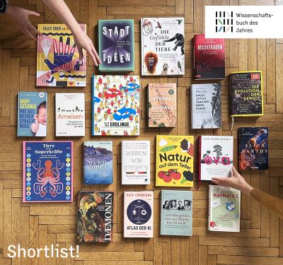 Titel der Shortlist zum Wissenschaftsbuch des Jahres 2025