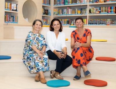 Dr. Michaela Haller (Lesezentrum Steiermark), Leiterin Doris Brunner und Dr. Marie Therese Stampfl (BVÖ).